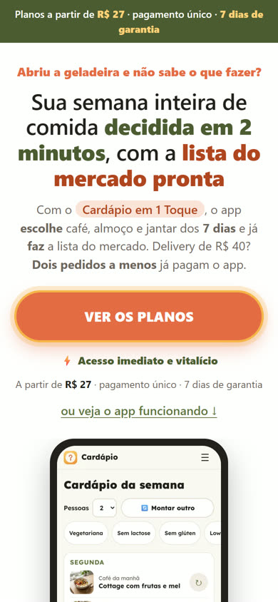O que comer hoje?